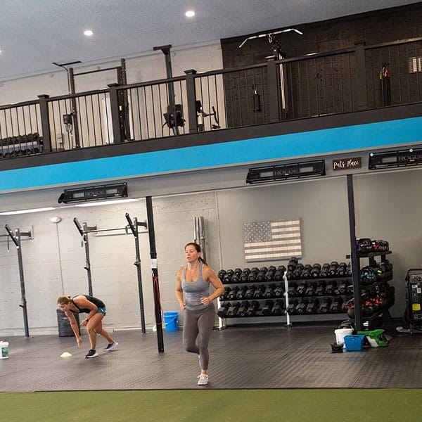 Women stretching before the training